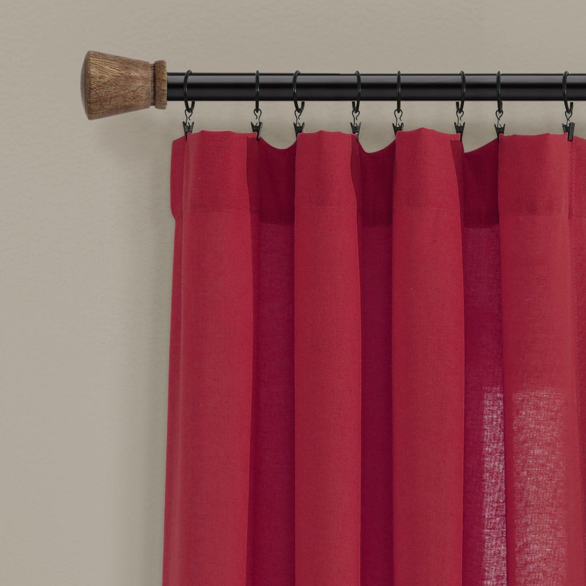 Linen Button Window Curtain Panel