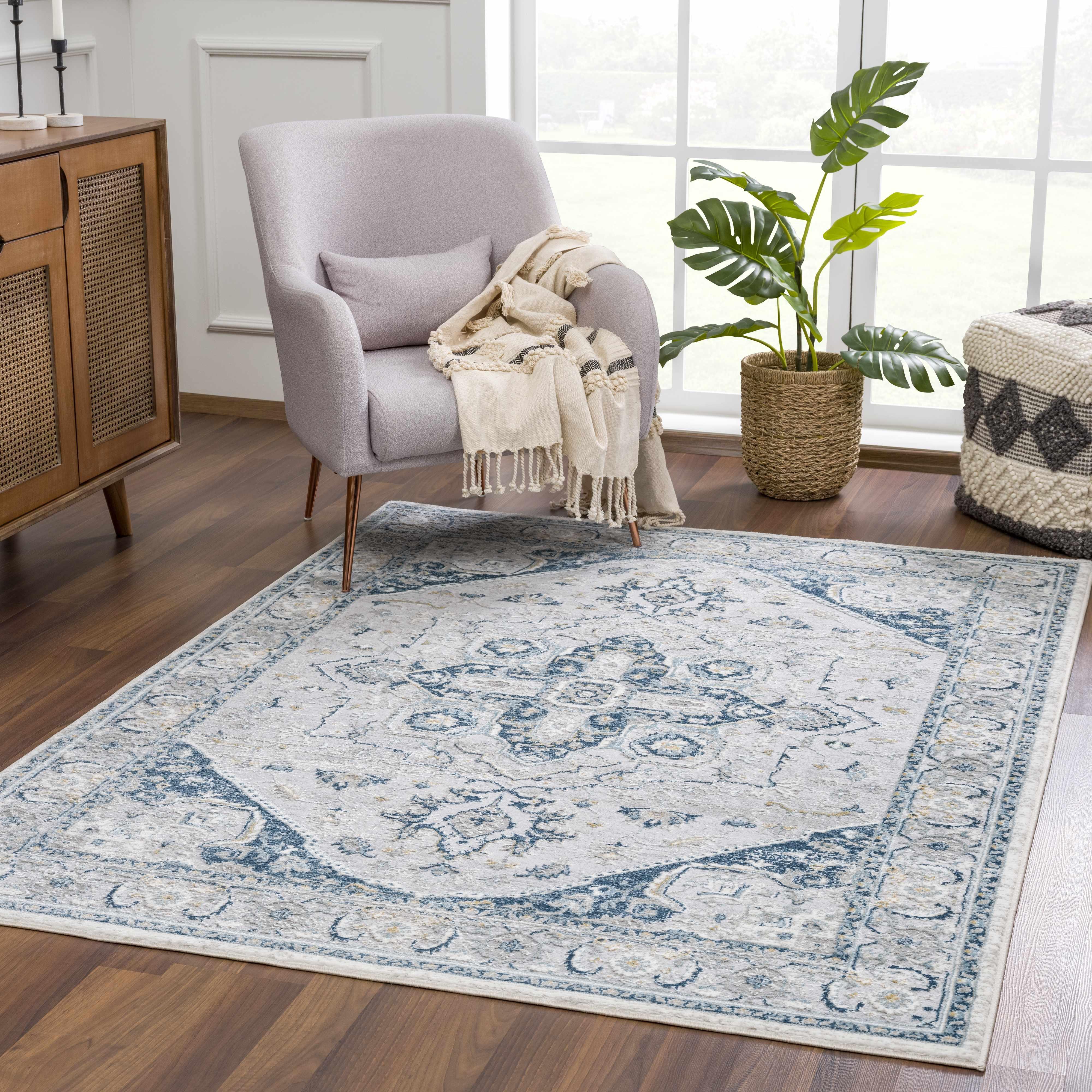 Liverpool Blue Area Rug