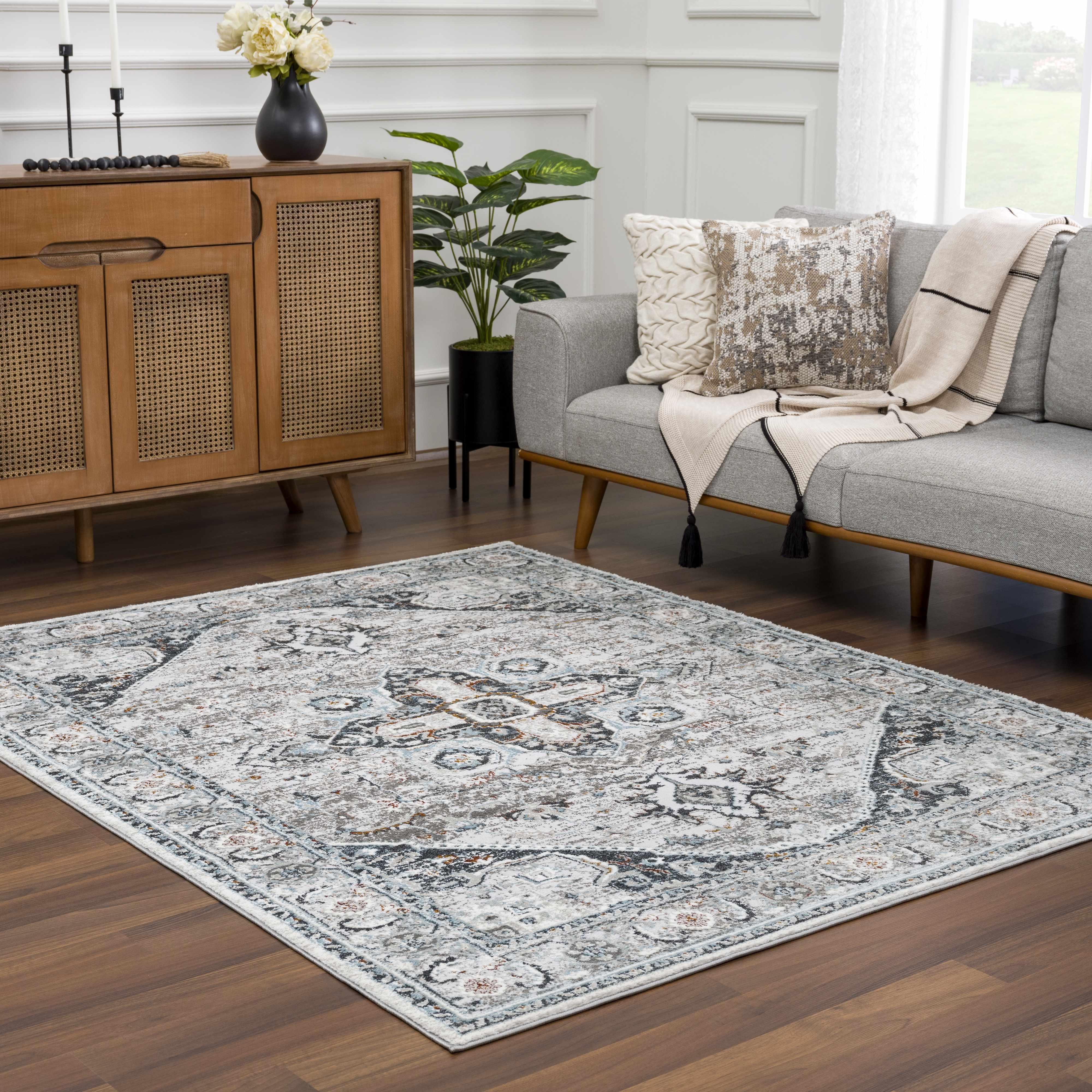 Liverpool Gray & Blue Area Rug