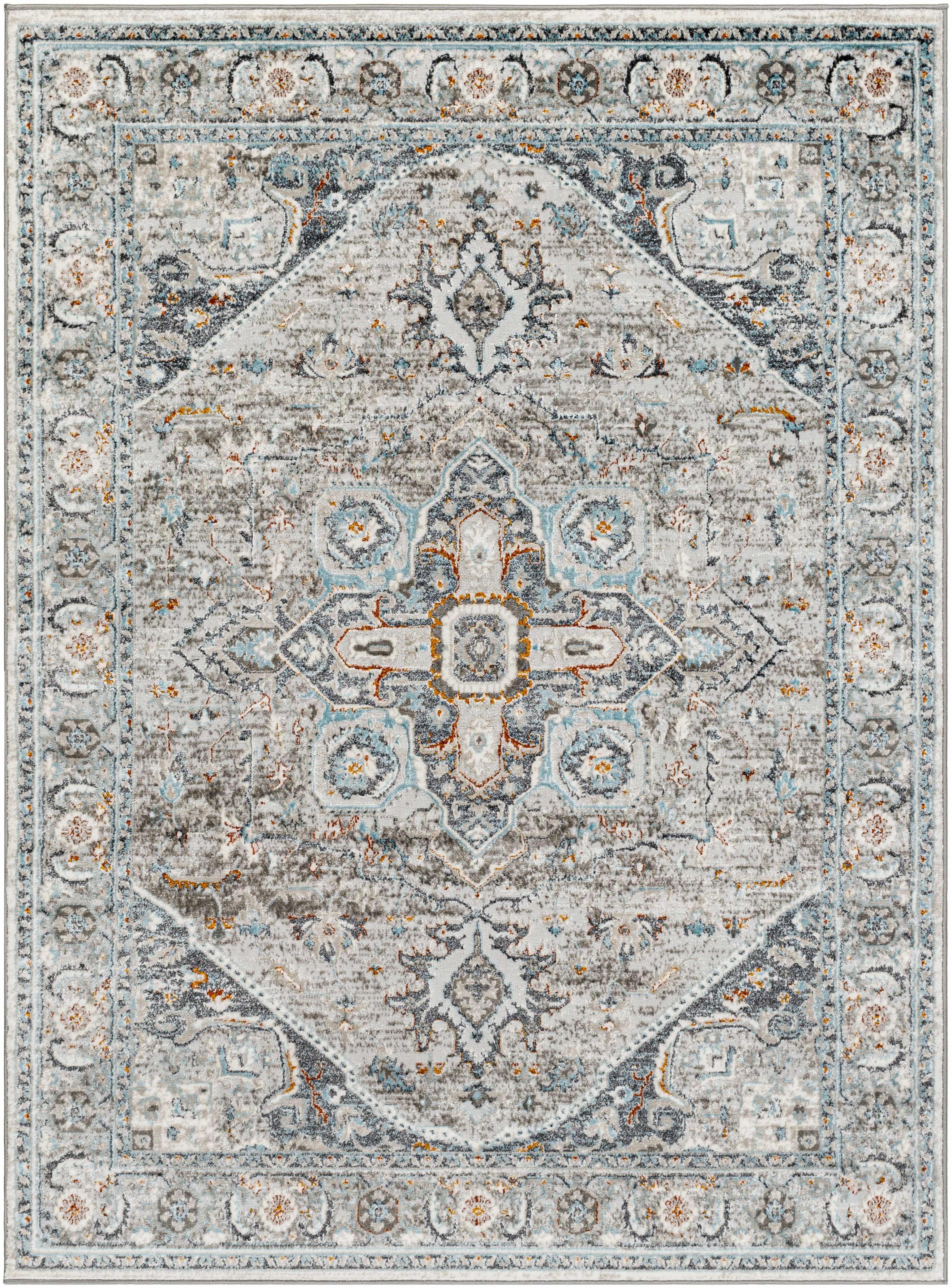 Liverpool Gray & Blue Area Rug