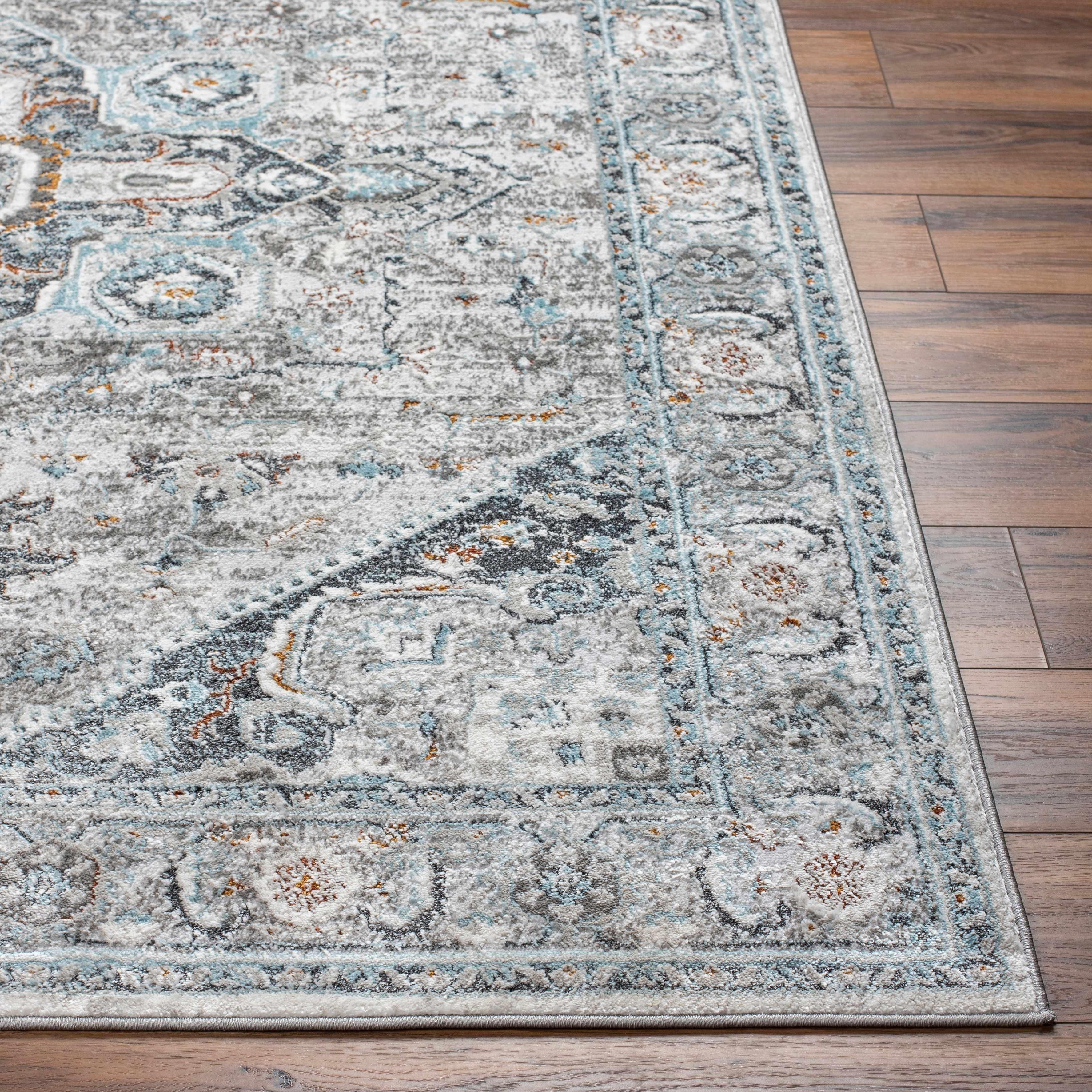 Liverpool Gray & Blue Area Rug