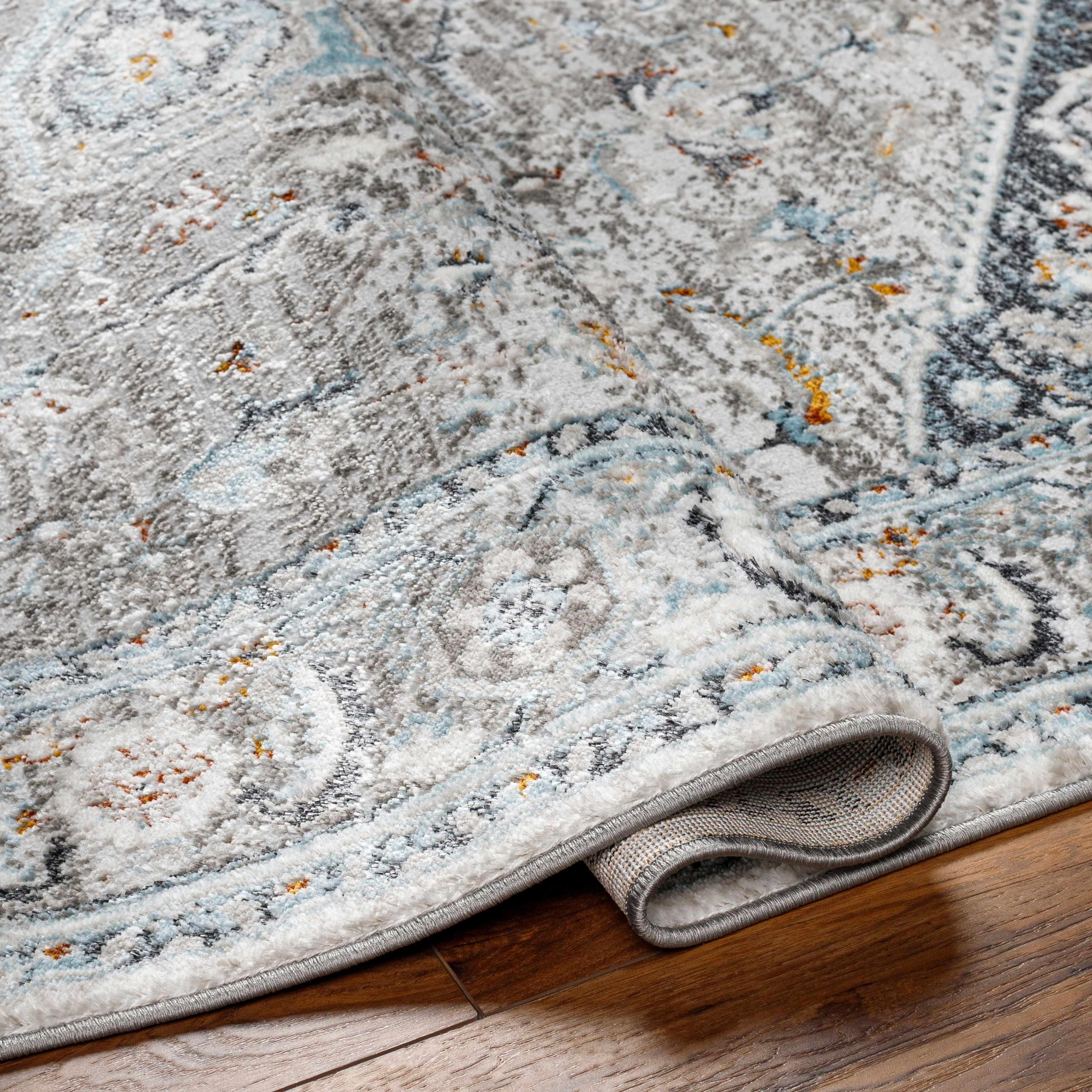 Liverpool Gray & Blue Area Rug