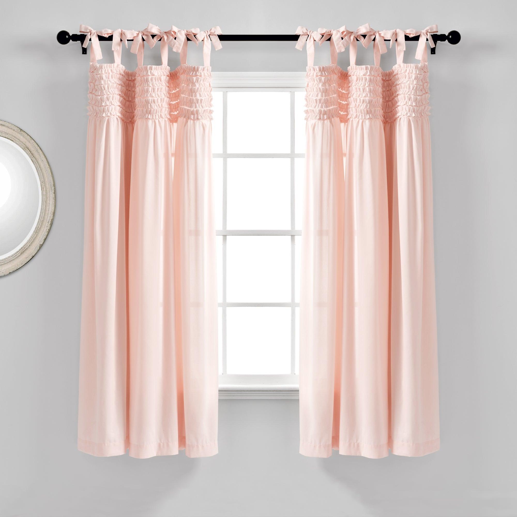 Lydia Ruffle Window Curtain Panel Set