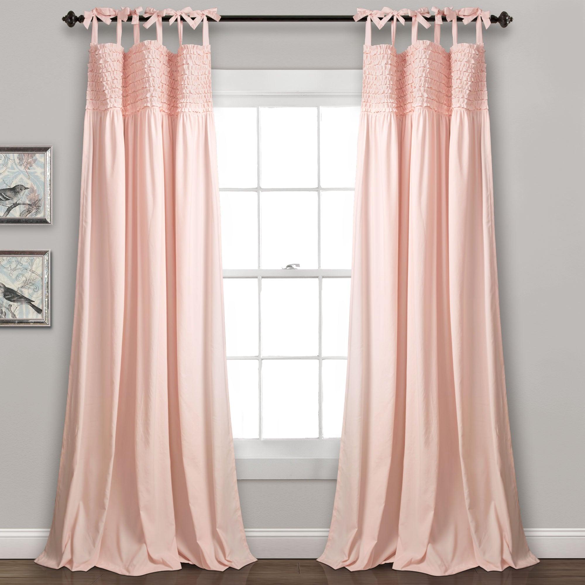 Lydia Ruffle Window Curtain Panel Set