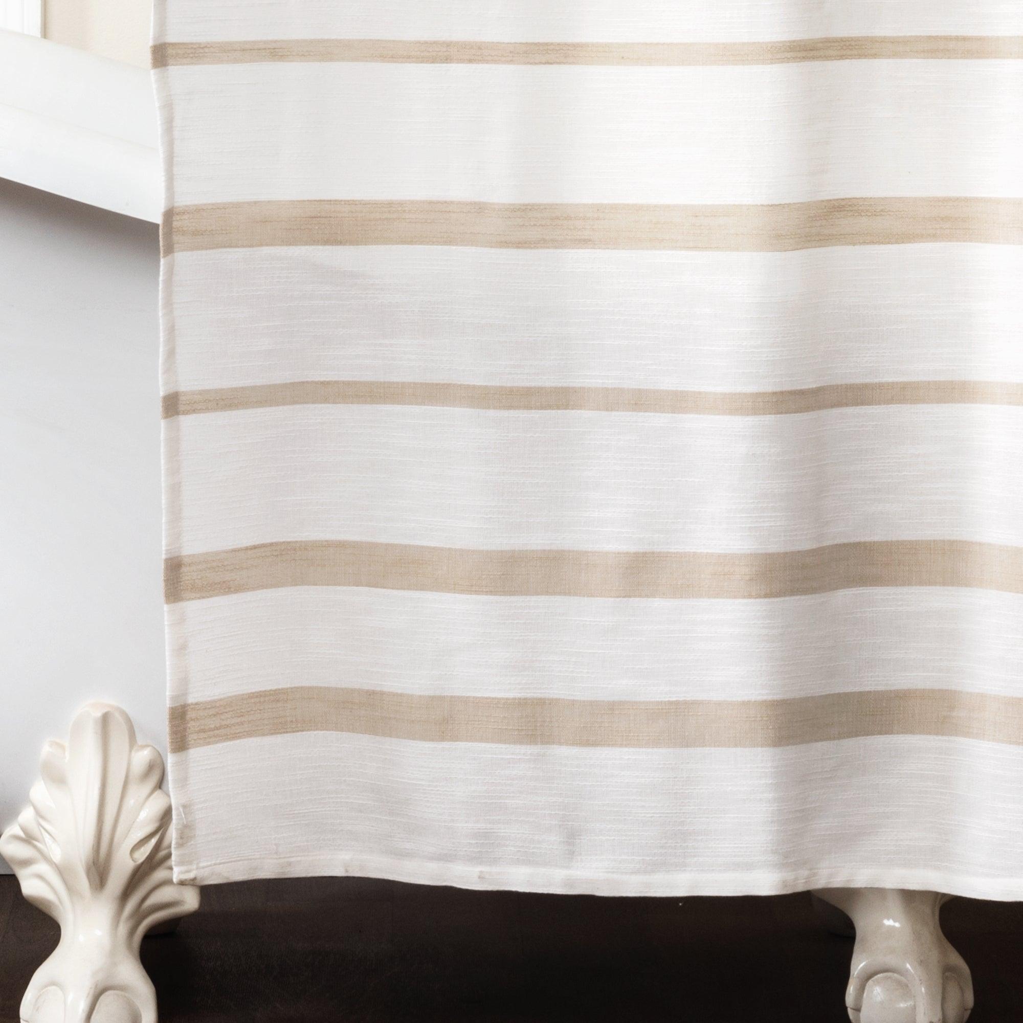 Malaika Stripe Cotton Shower Curtain