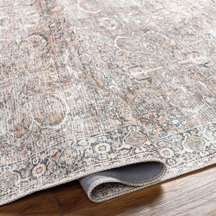 Marathovounos Traditional Brown Washable Area Rug