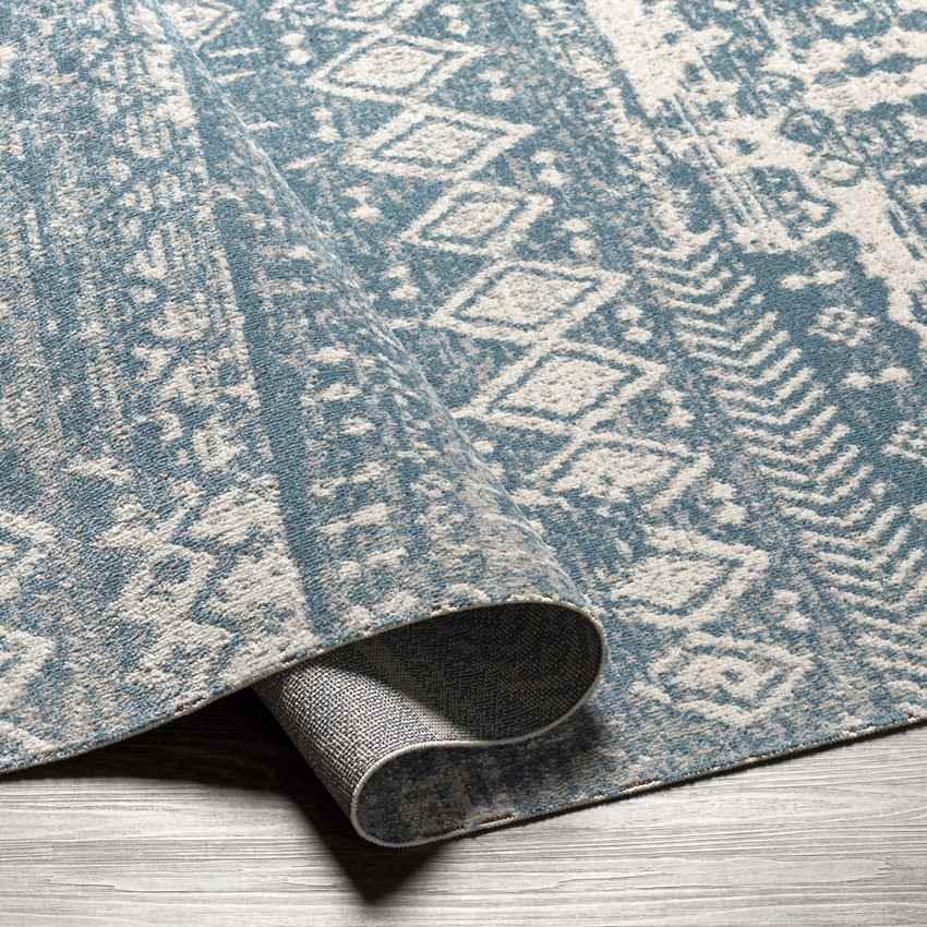 Matt Global Sky Blue Washable Area Rug