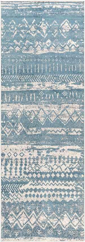 Matt Global Sky Blue Washable Area Rug