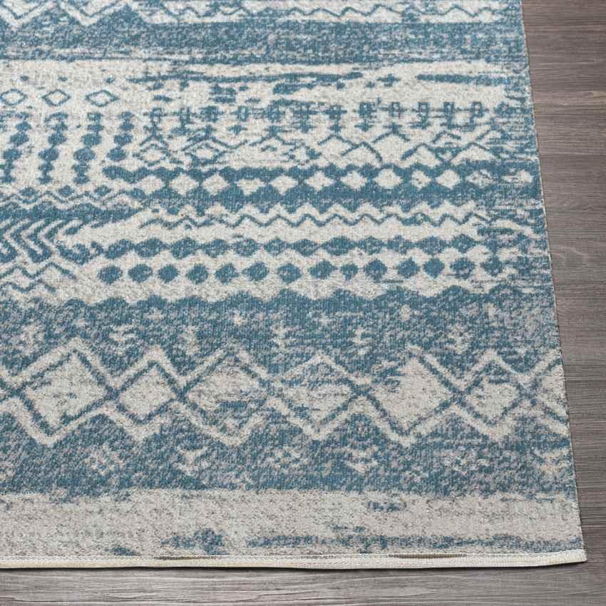 Matt Global Sky Blue Washable Area Rug