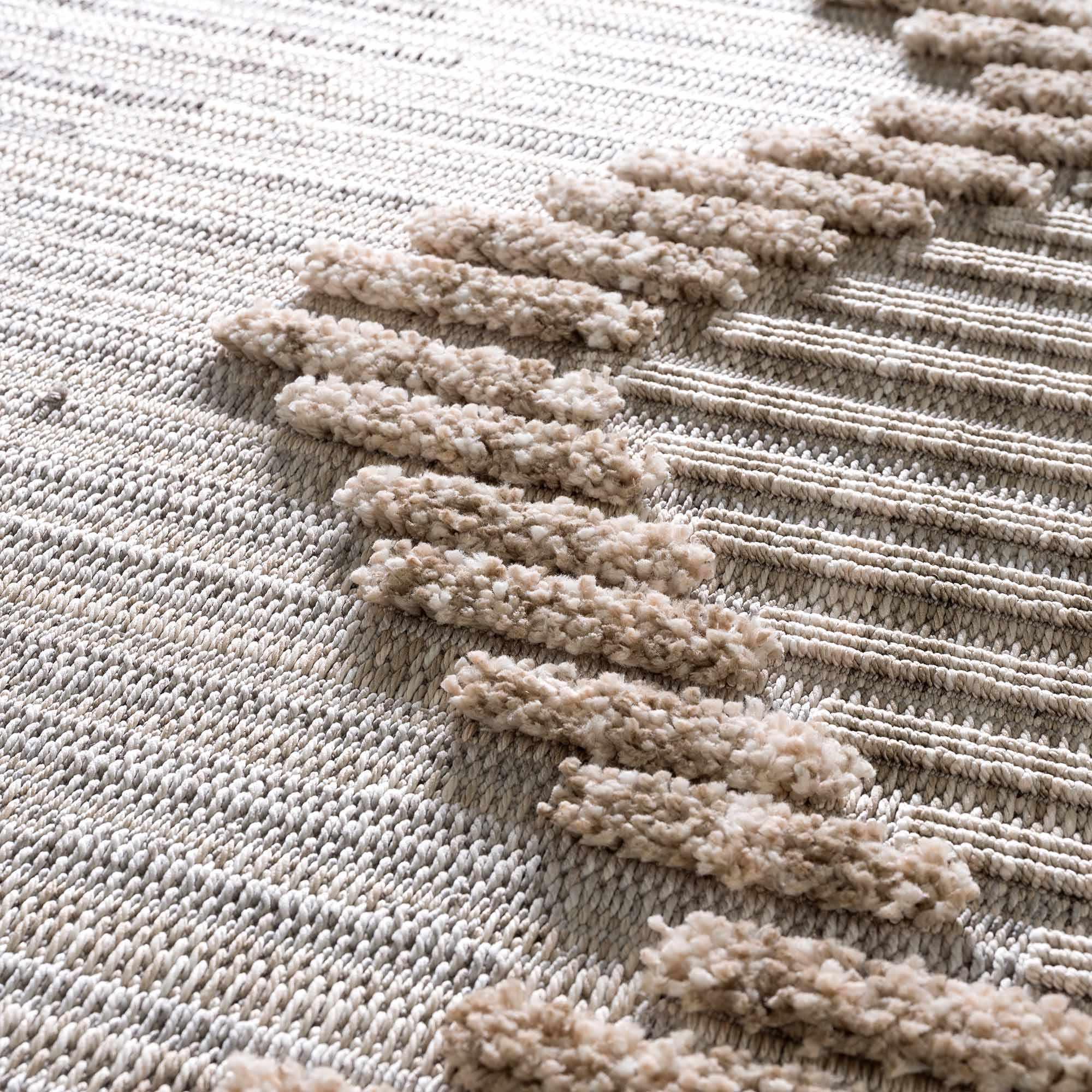 Maulawin Cream High-Low Area Rug