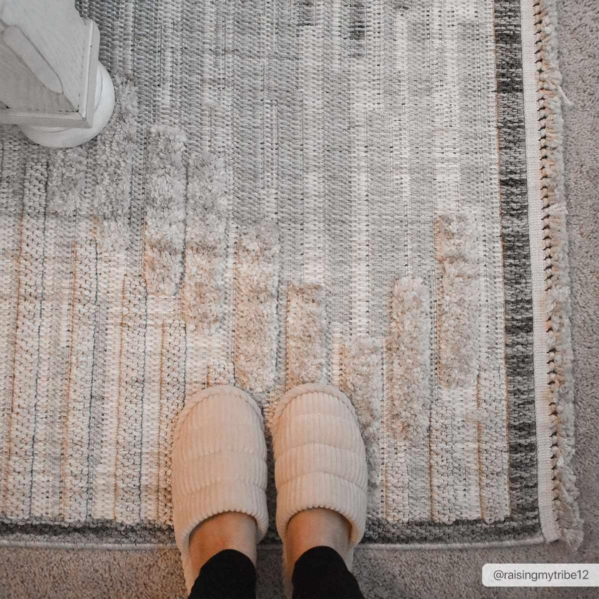 Maulawin Cream High-Low Area Rug