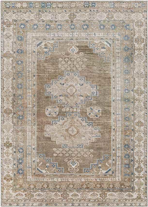 McCordsville Traditional Brown Washable Area Rug