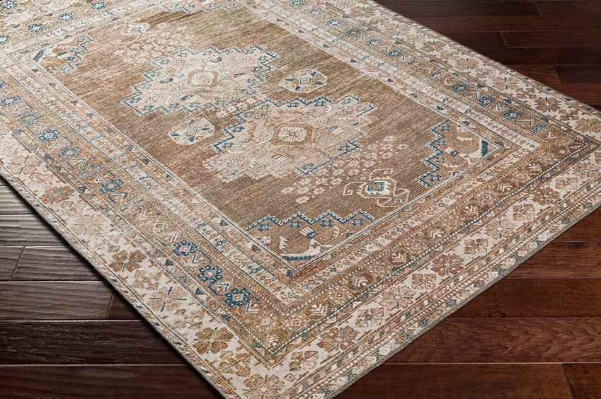 McCordsville Traditional Brown Washable Area Rug