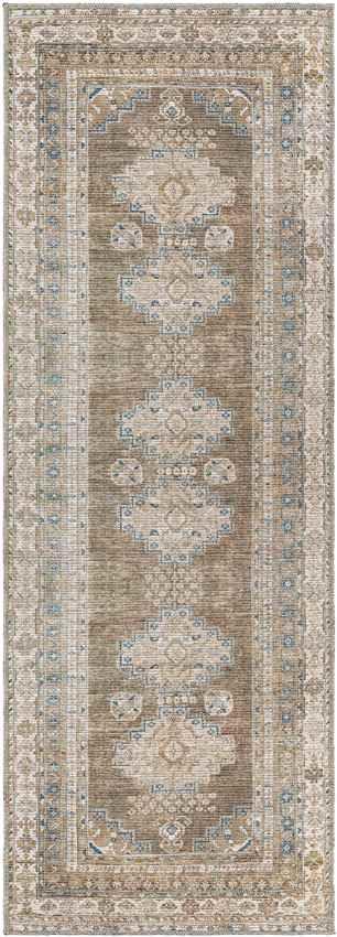 McCordsville Traditional Brown Washable Area Rug