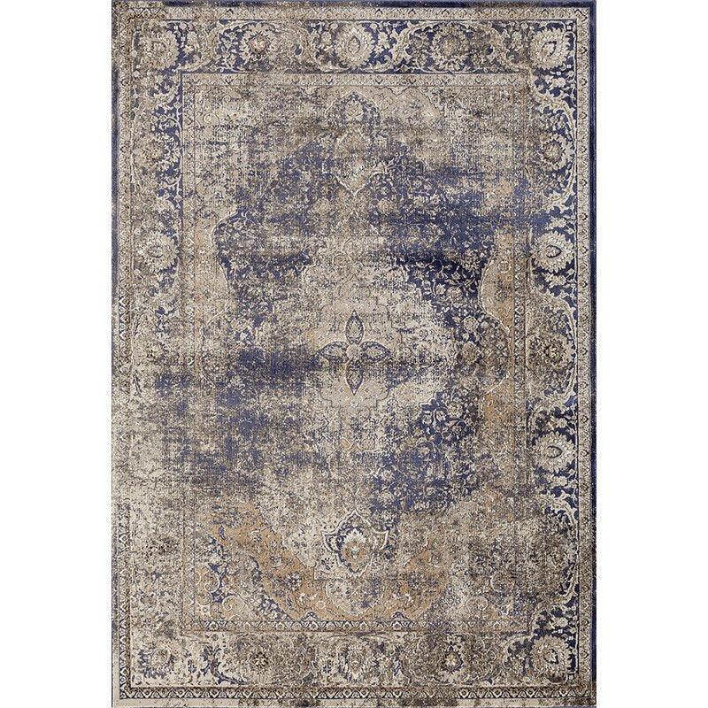 Bale Oriental Area Rug in Blue 5x8 ft