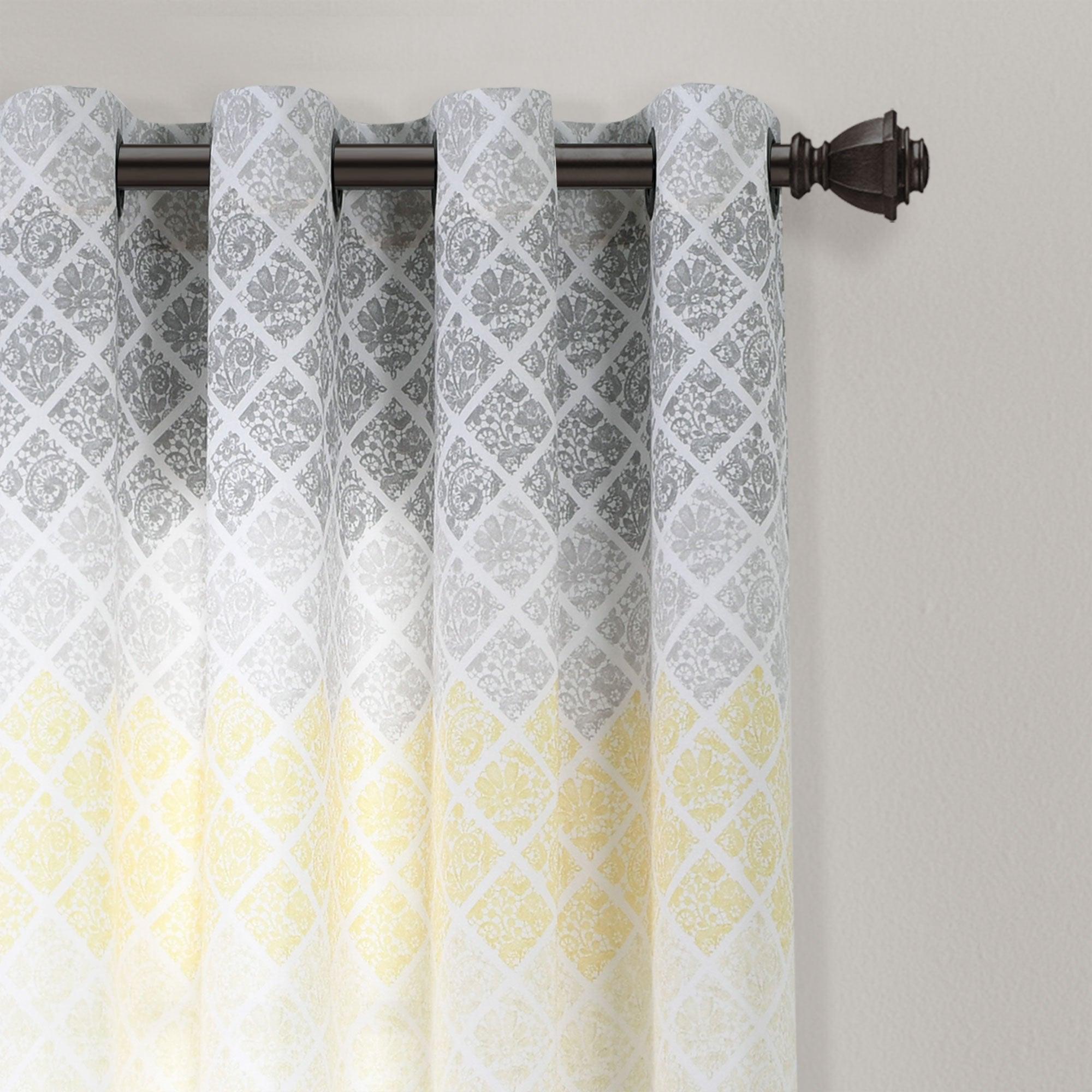 Medallion Ombre Window Curtain Panel Set