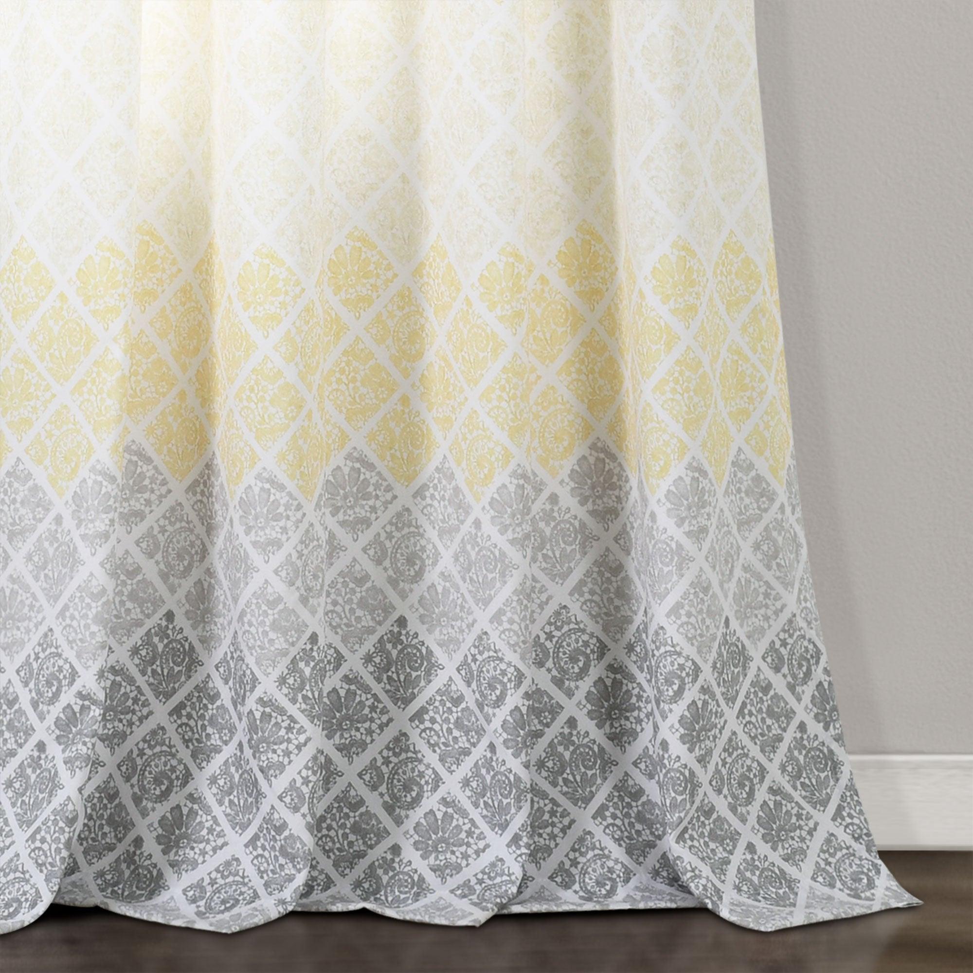 Medallion Ombre Window Curtain Panel Set