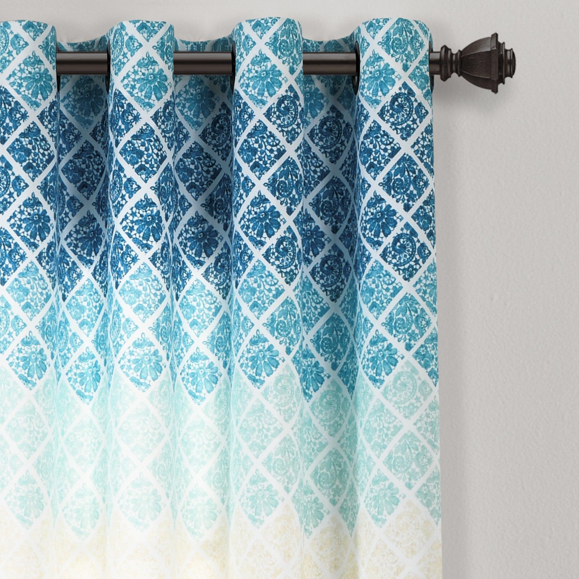 Medallion Ombre Window Curtain Panel Set