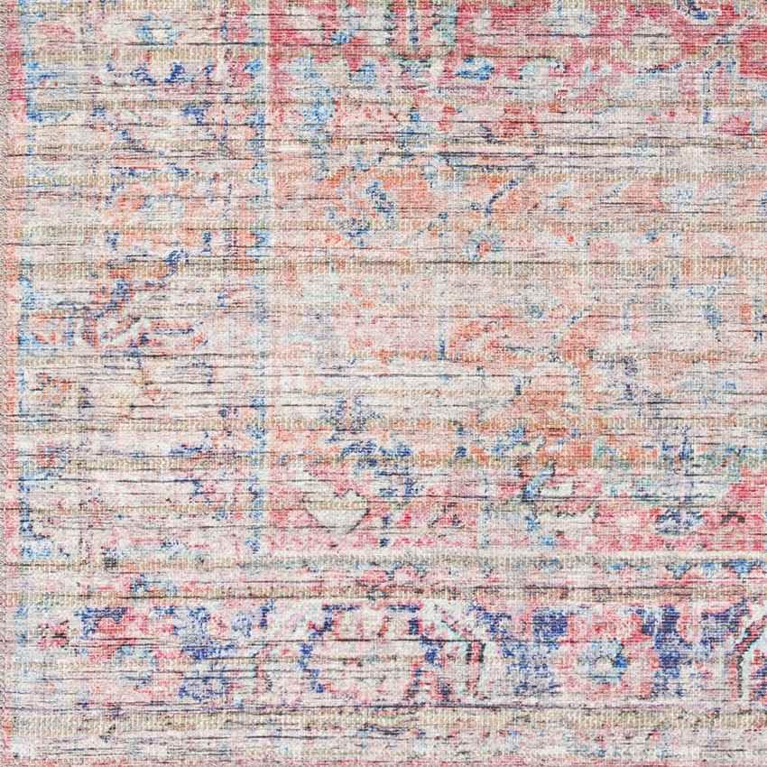 Medaryville Traditional Blush Washable Area Rug