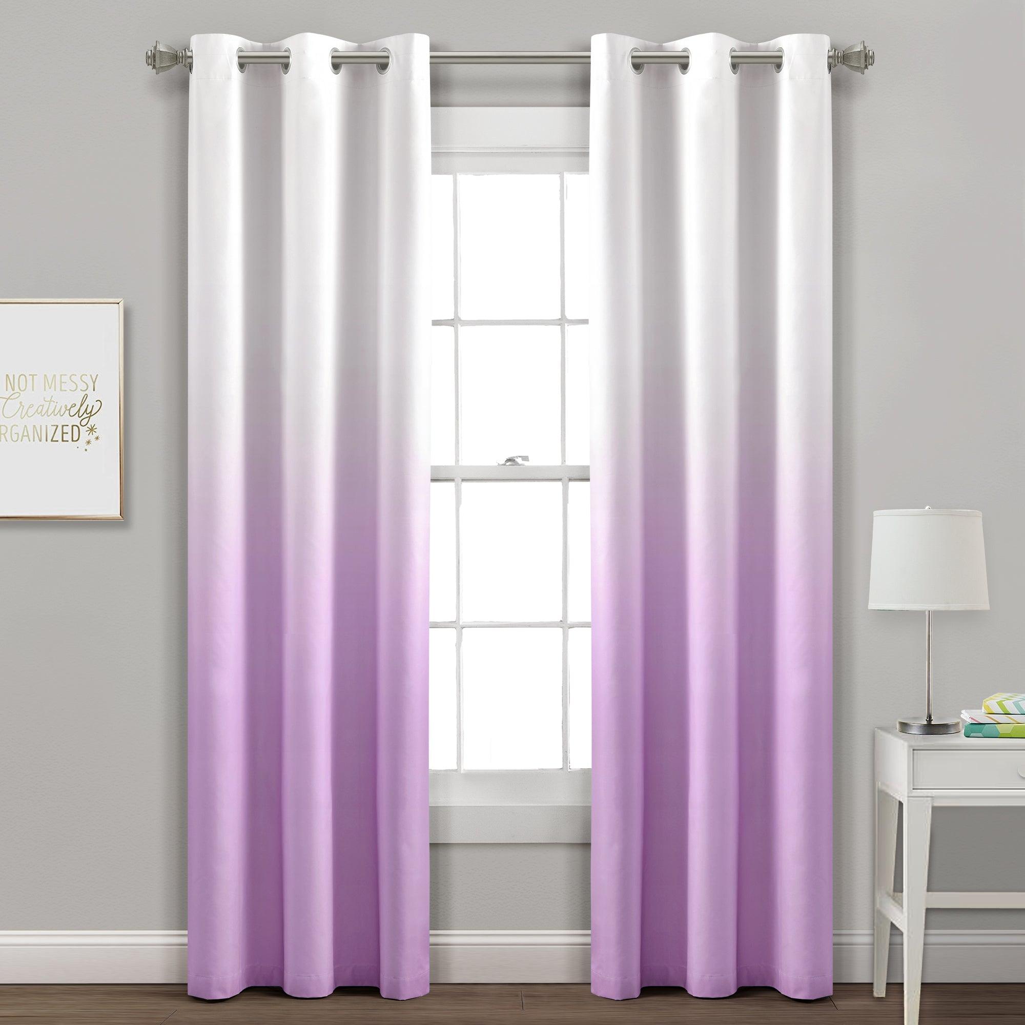 Mia Ombre Insulated Grommet Blackout Curtain Panel Set