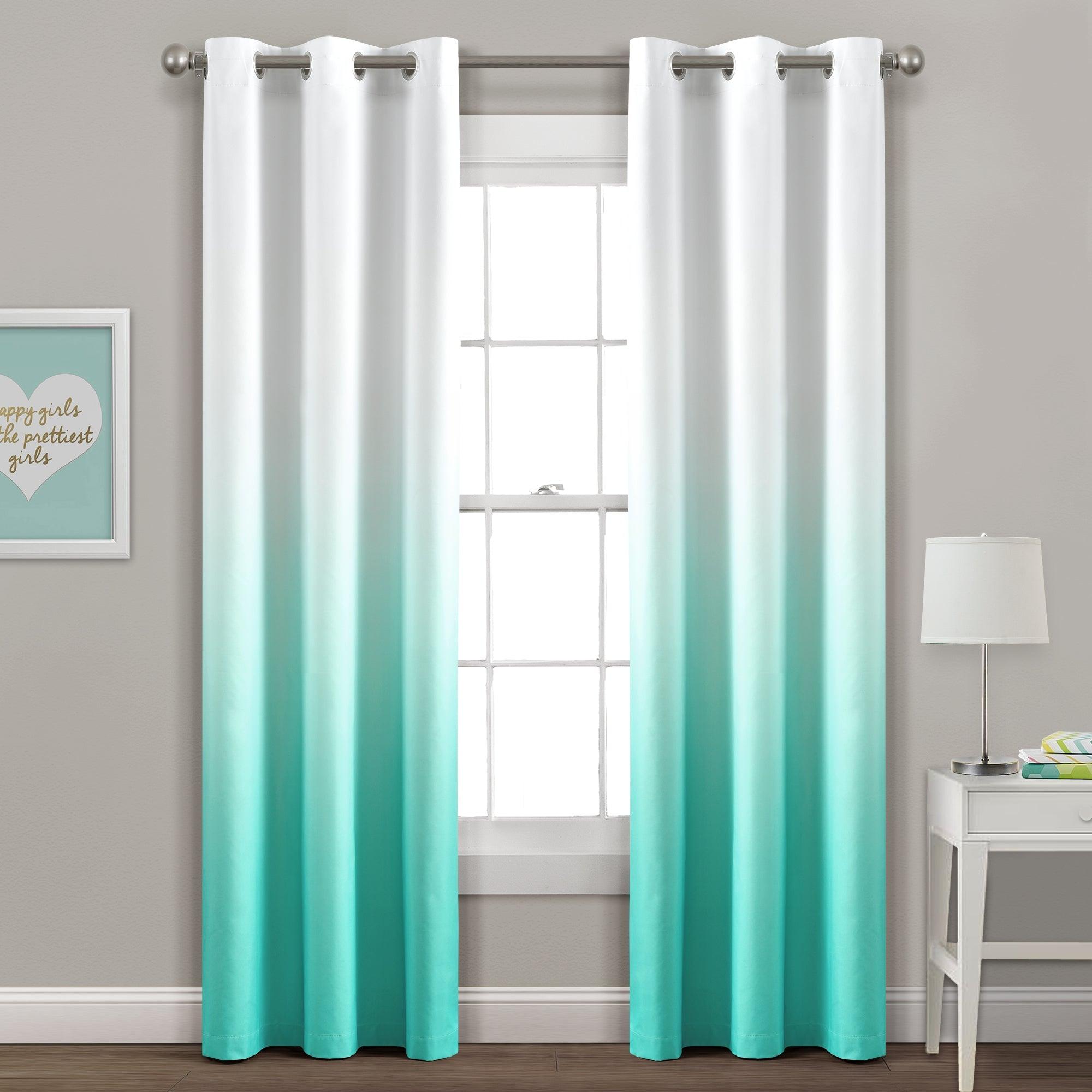 Mia Ombre Insulated Grommet Blackout Curtain Panel Set