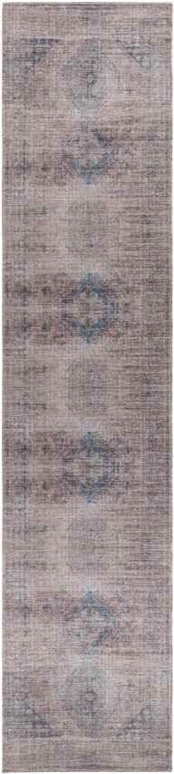 Michiana Shores Traditional Pale Blue Washable Area Rug