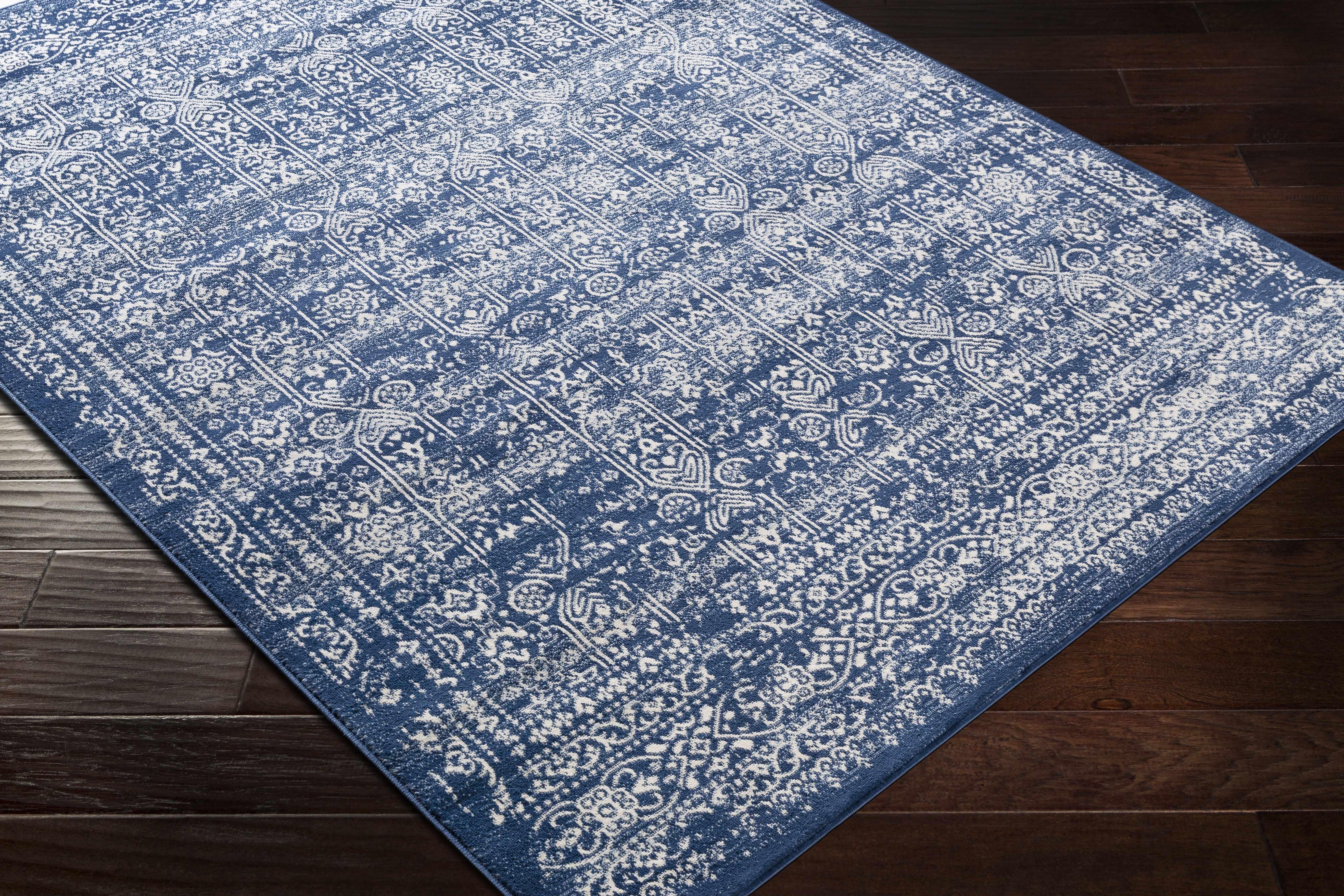 Michie Dark Blue Area Rug