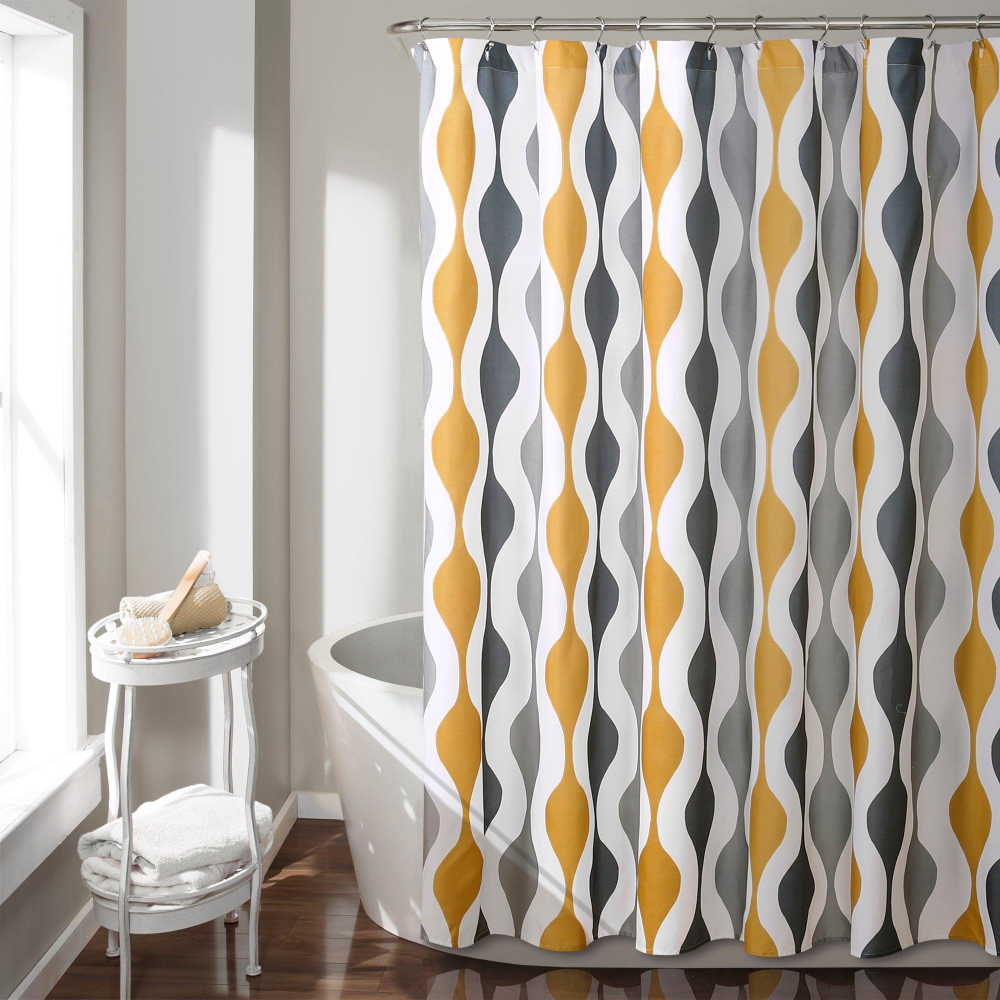 Mid Century Geo Shower Curtain