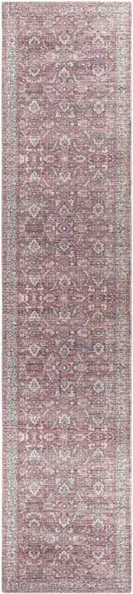 Milltown Traditional Red Washable Area Rug