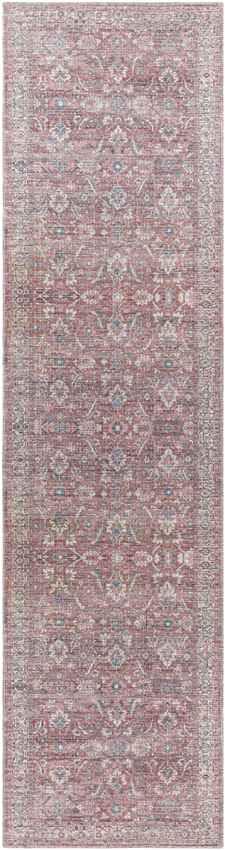 Milltown Traditional Red Washable Area Rug