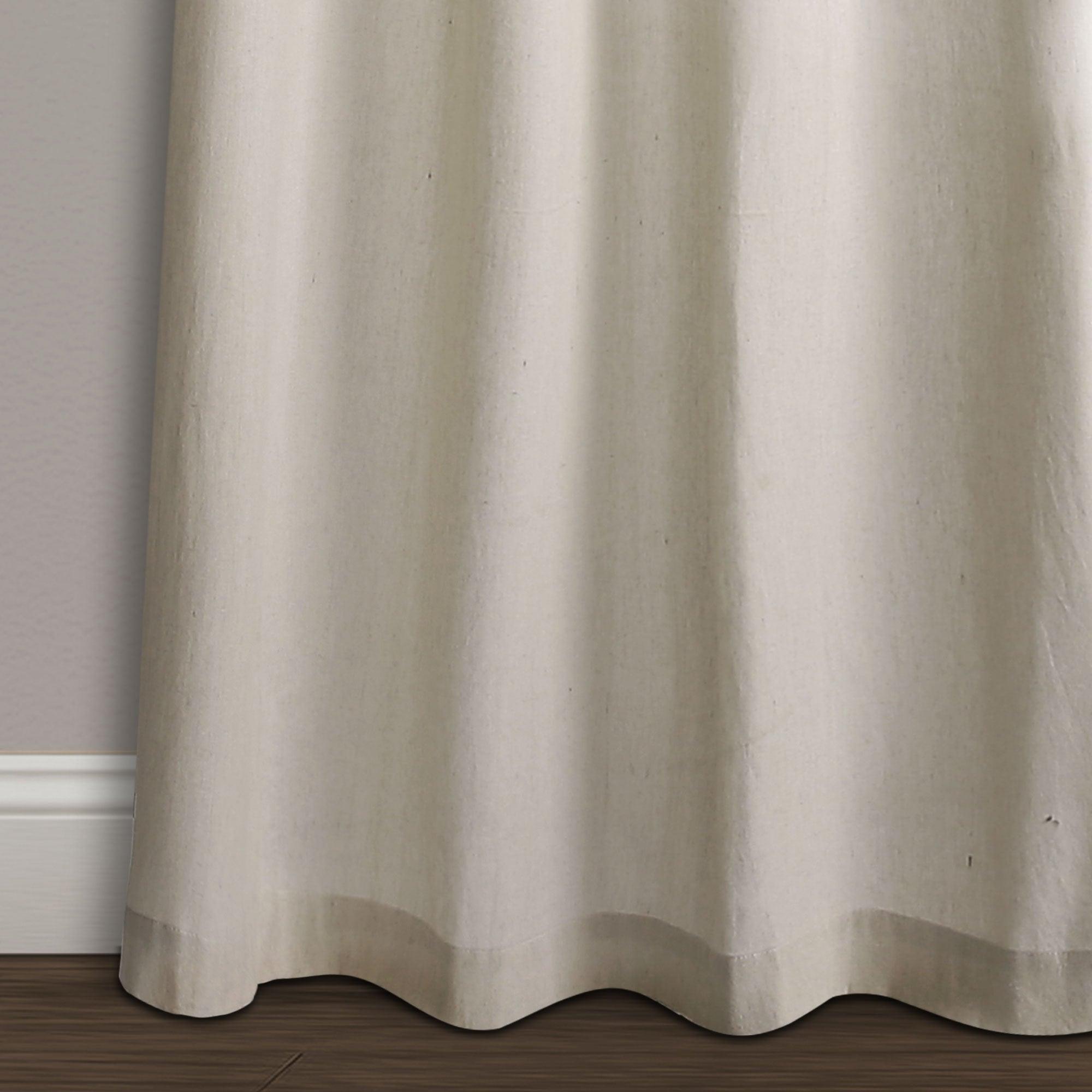 Milo Linen Window Curtain Panel Set