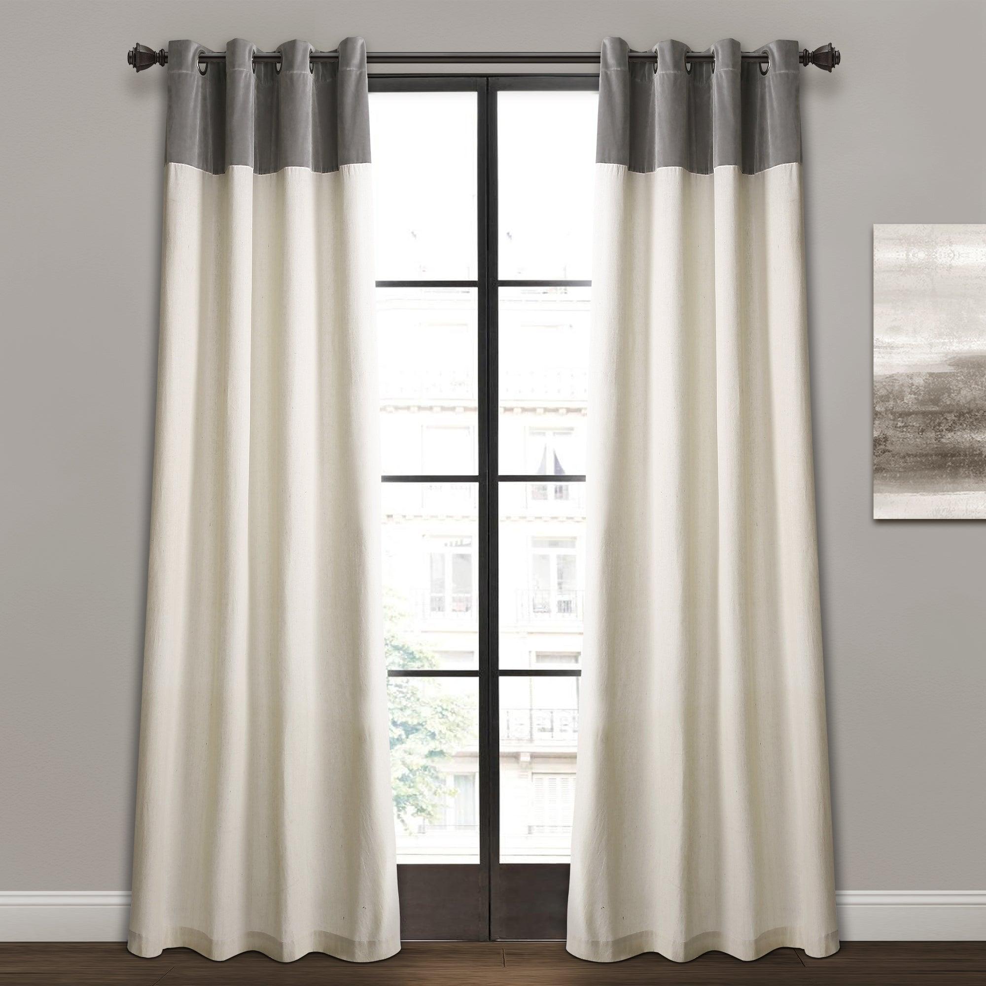 Milo Linen Window Curtain Panel Set