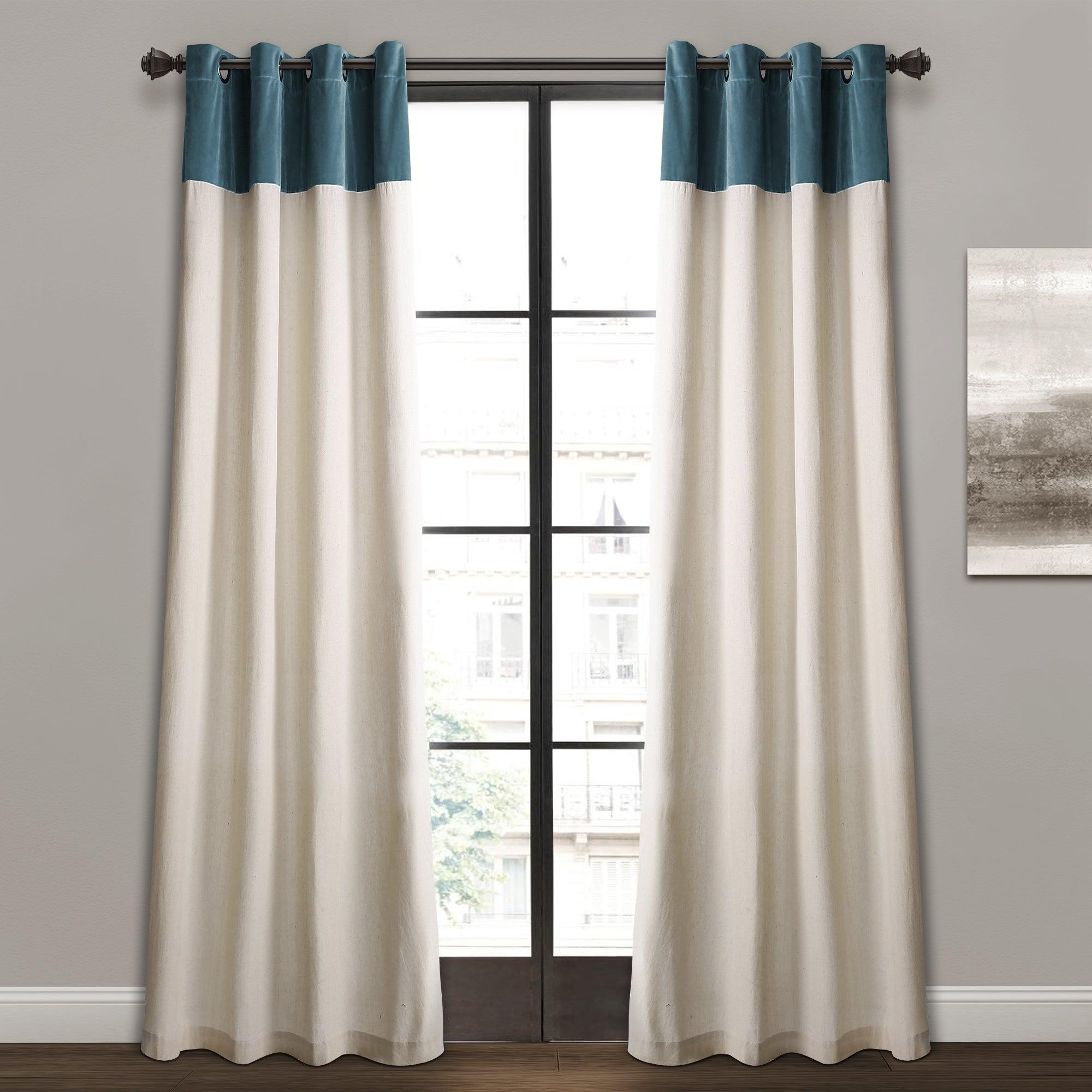 Milo Linen Window Curtain Panel Set