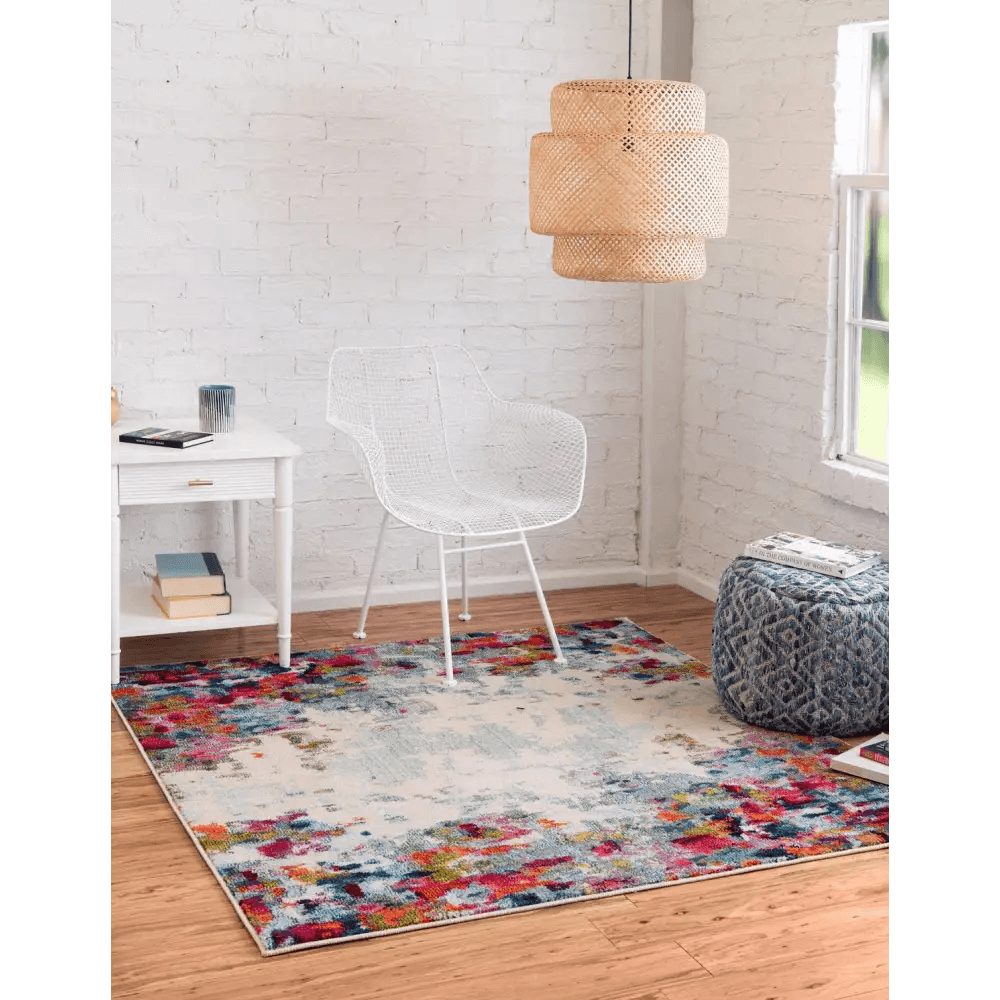 Modern designed joyous chromatic rug