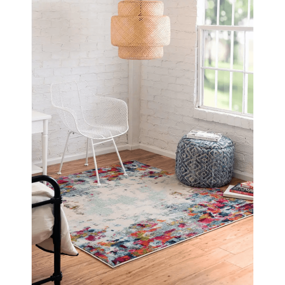 Modern designed joyous chromatic rug