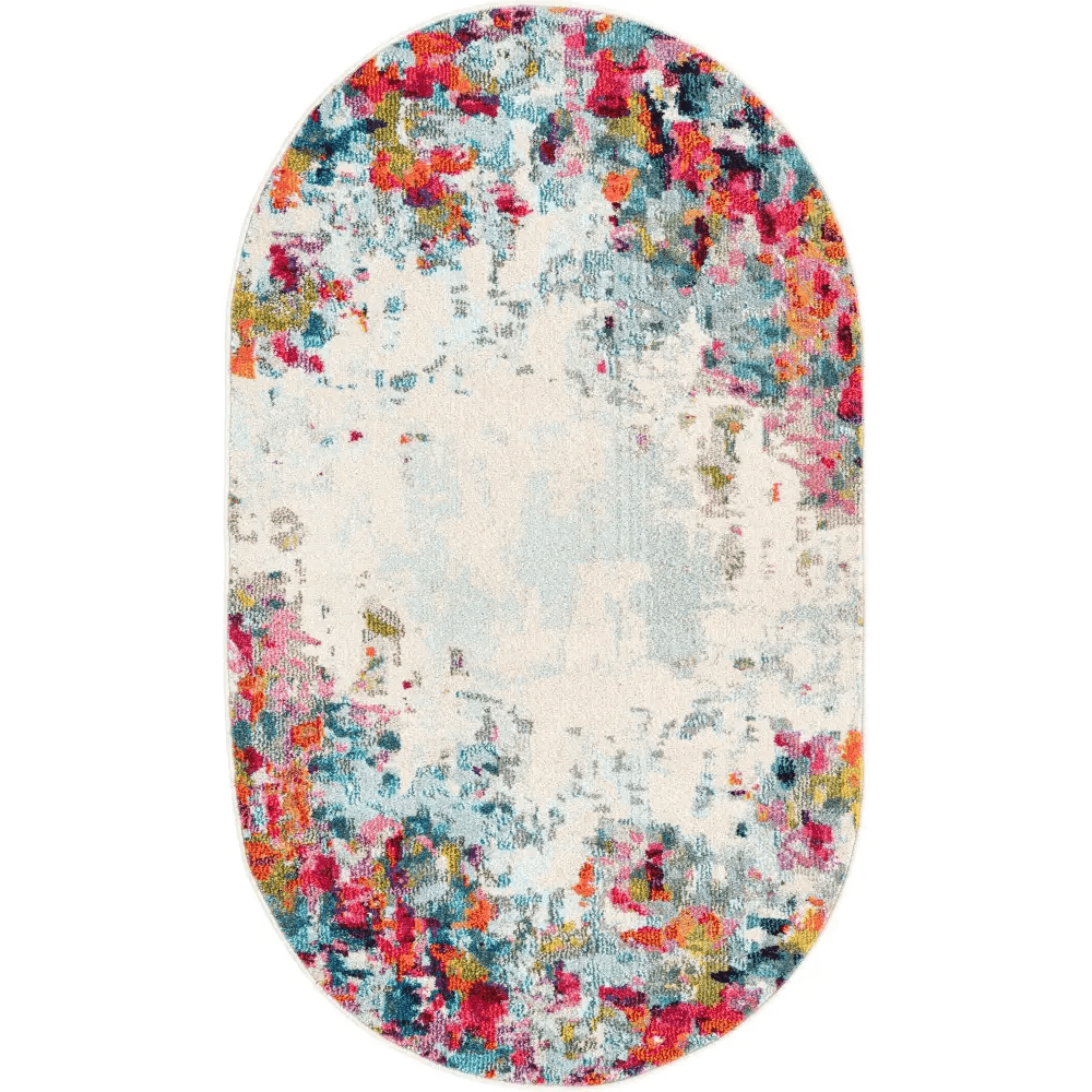 Modern designed joyous chromatic rug