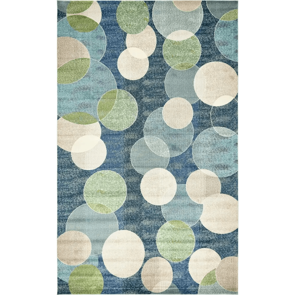 Modern designed seaside chromatic rug