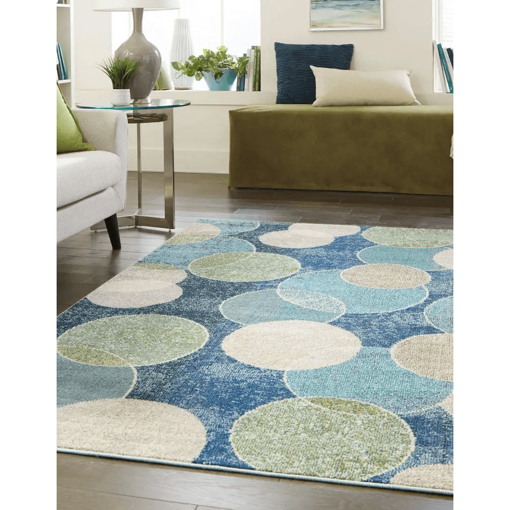 Modern designed seaside chromatic rug