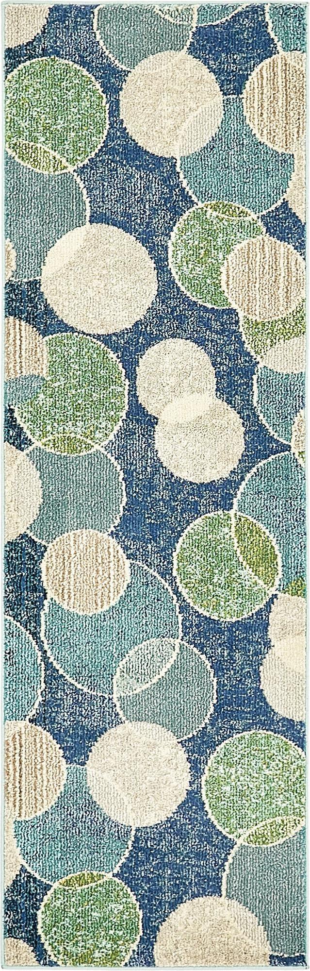 Modern designed seaside chromatic rug