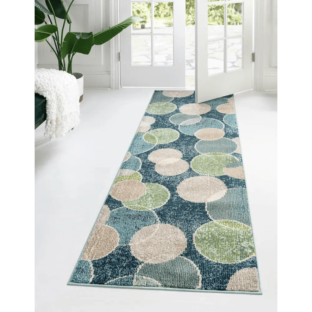 Modern designed seaside chromatic rug