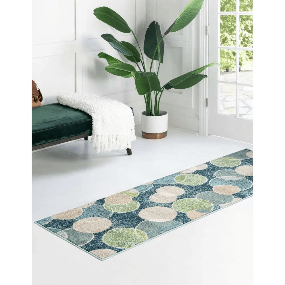 Modern designed seaside chromatic rug