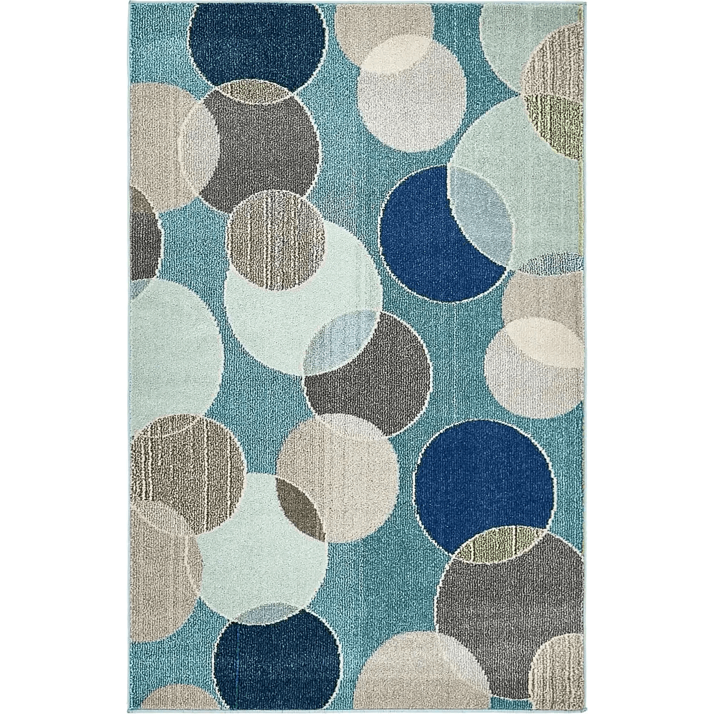 Modern designed seaside chromatic rug