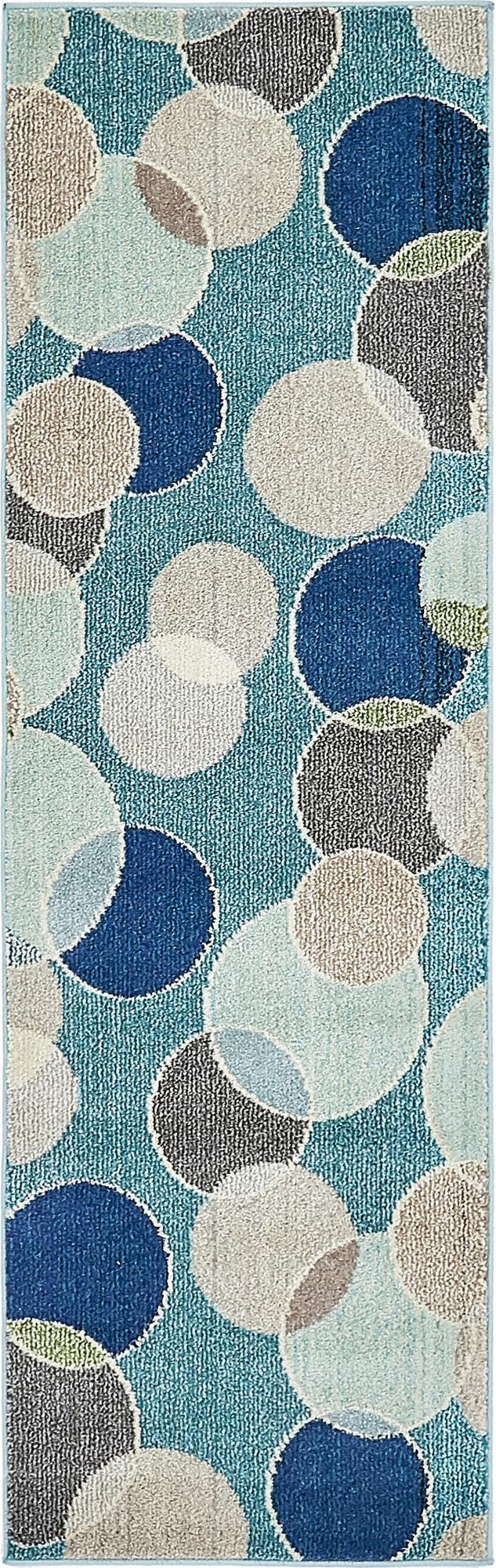 Modern designed seaside chromatic rug