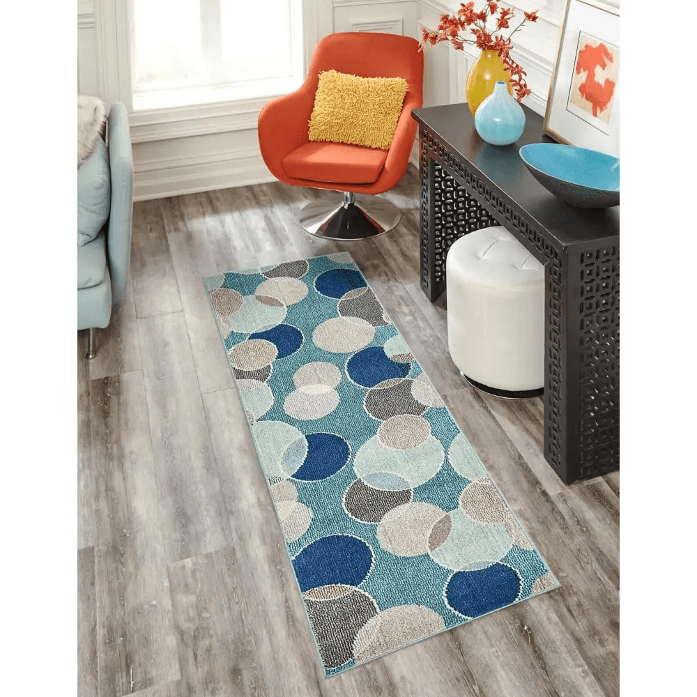 Modern designed seaside chromatic rug