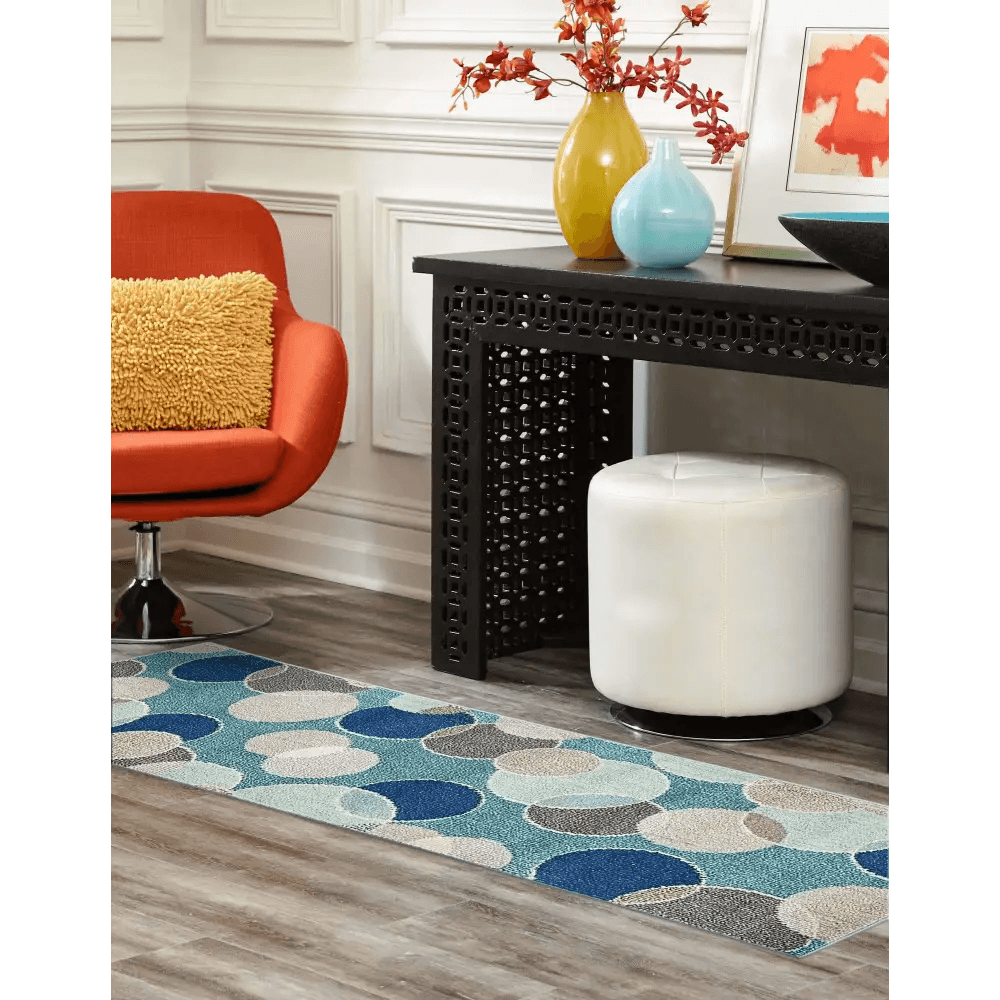 Modern designed seaside chromatic rug