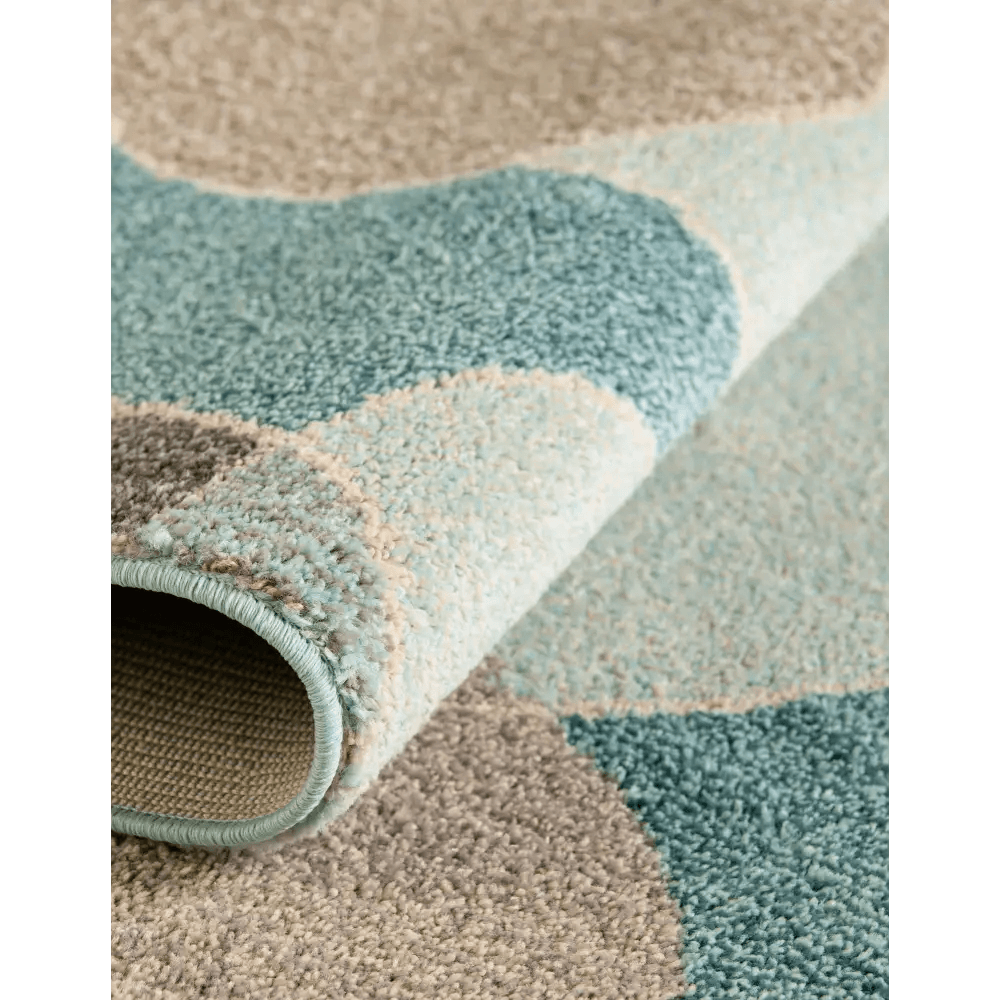 Modern designed seaside chromatic rug