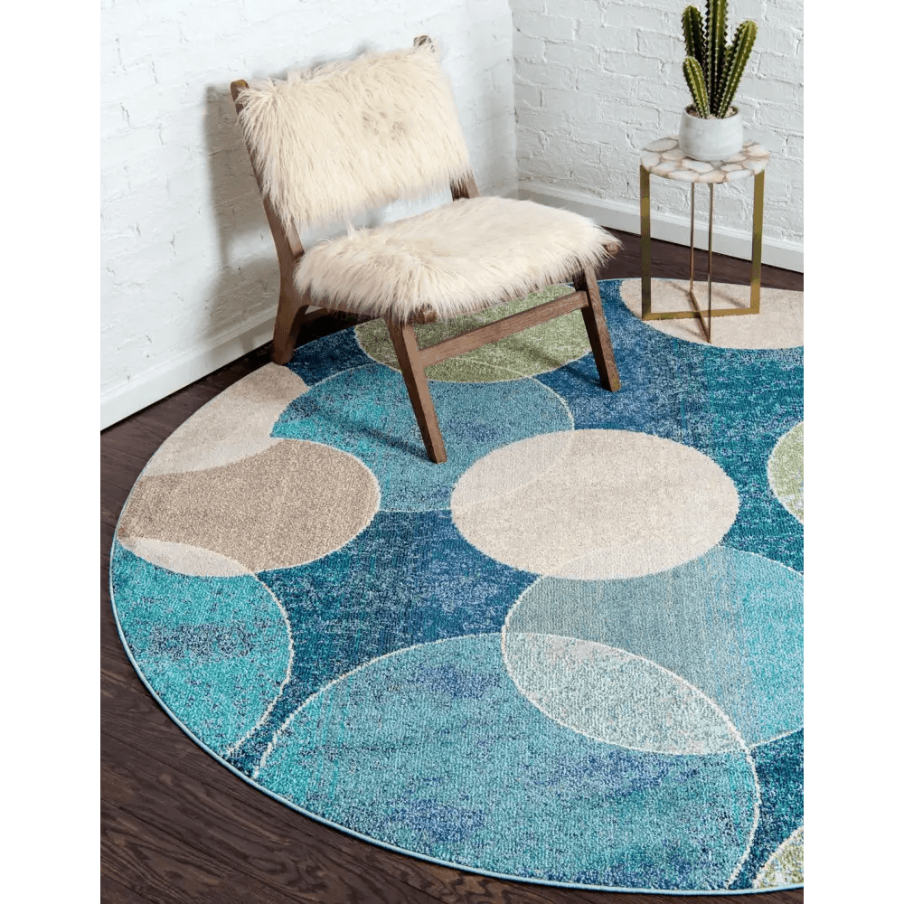 Modern designed seaside chromatic rug