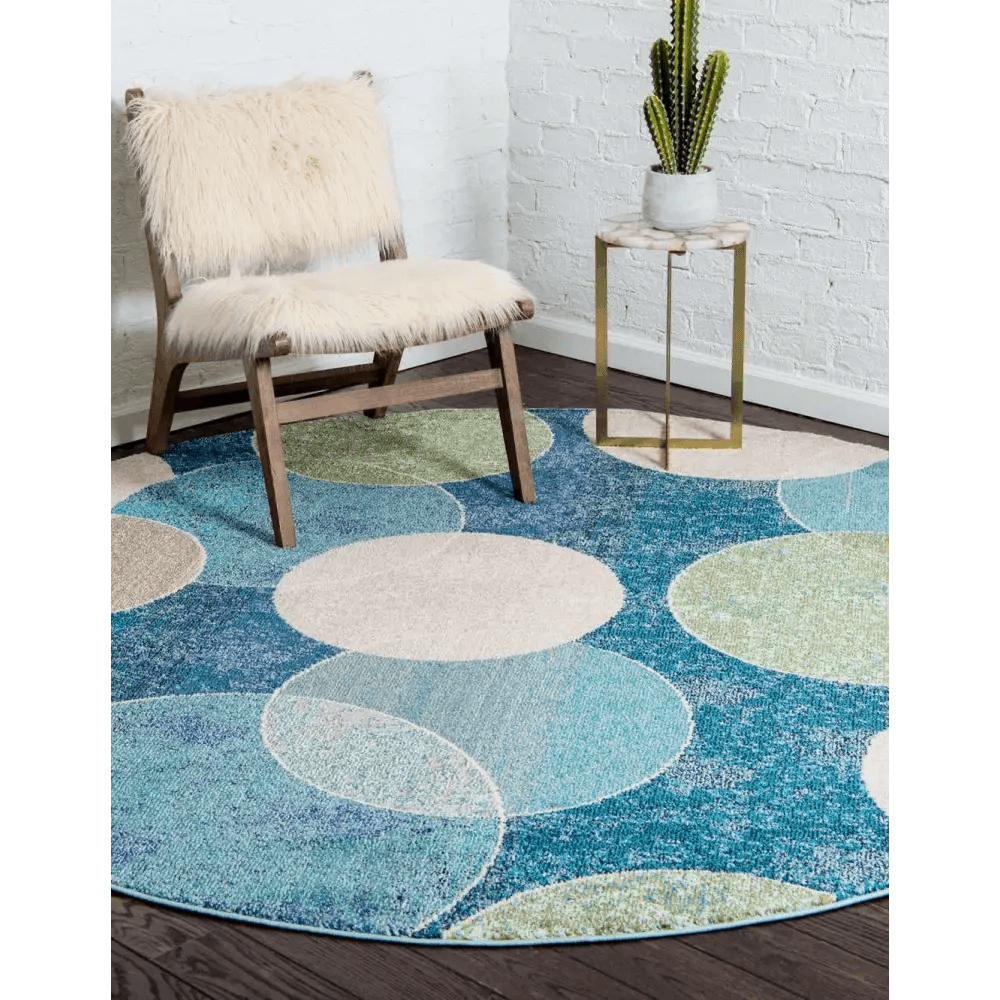 Modern designed seaside chromatic rug