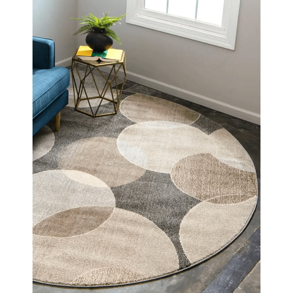 Modern designed seaside chromatic rug