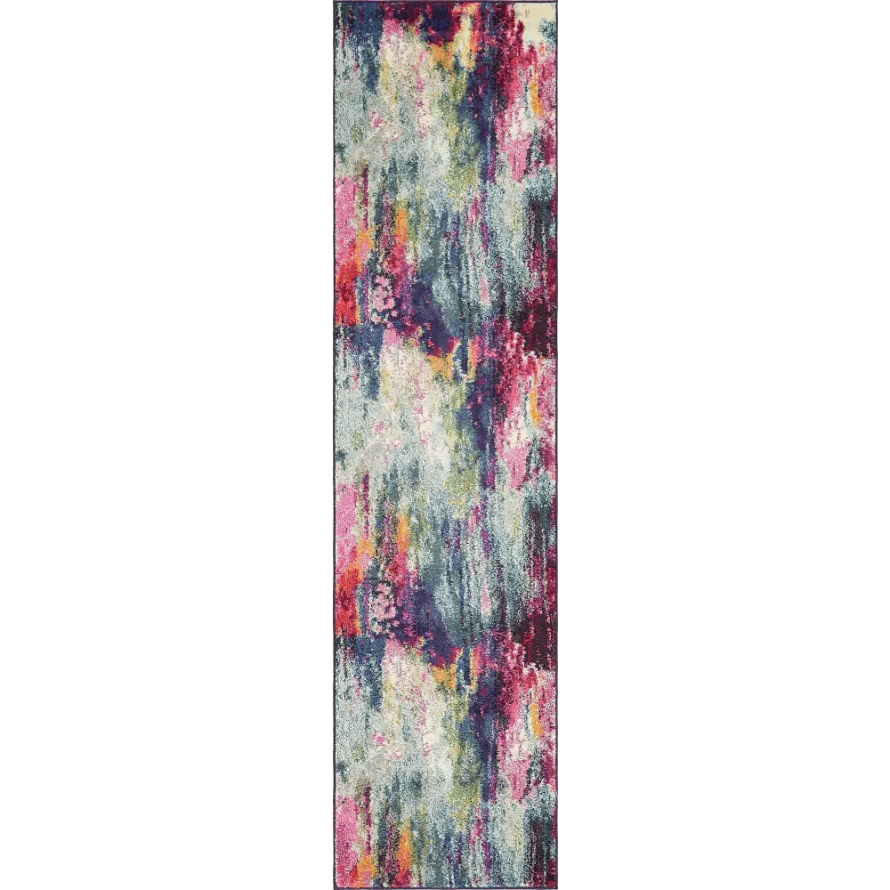 Modern designed sunset chromatic rug